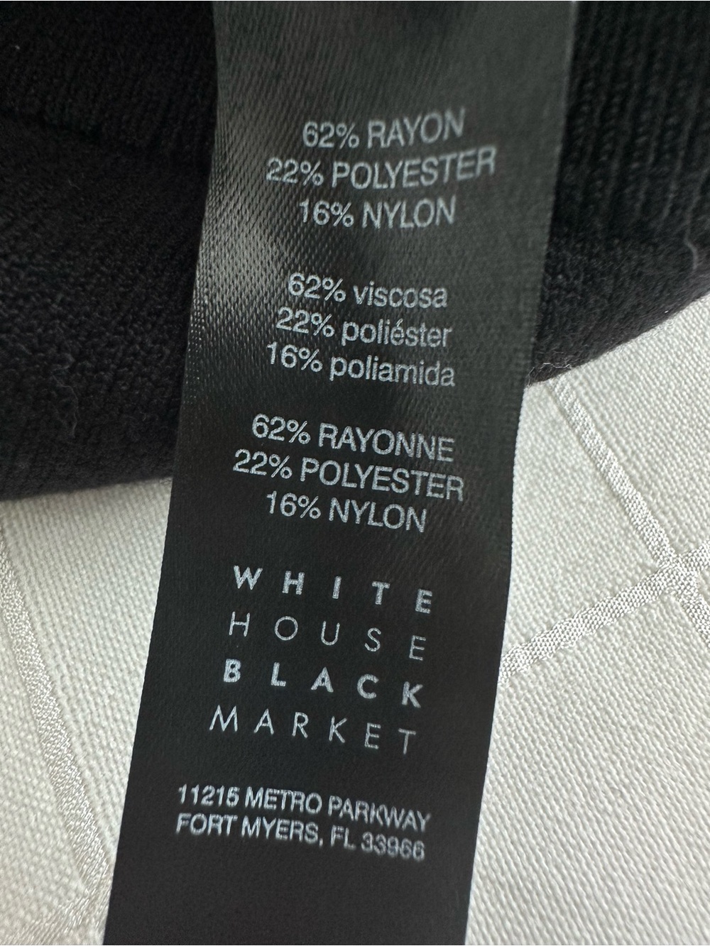 White House Black Market Black Turtleneck Sweater With Gold accents on sleeves. - Picture 6 of 8